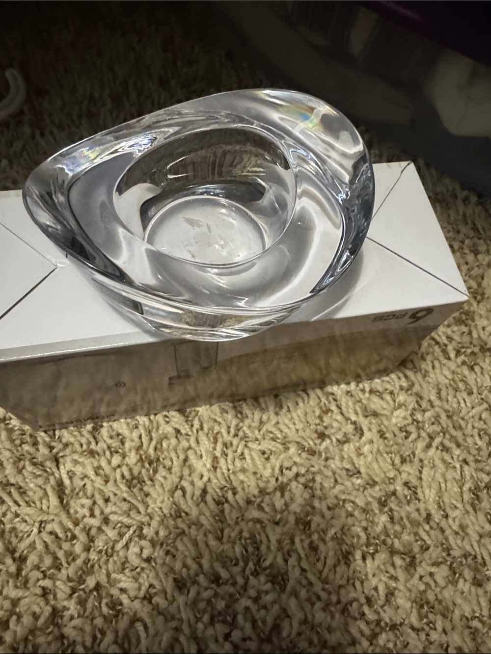 Nambe’ Twisted Glass Votive Candle Holder